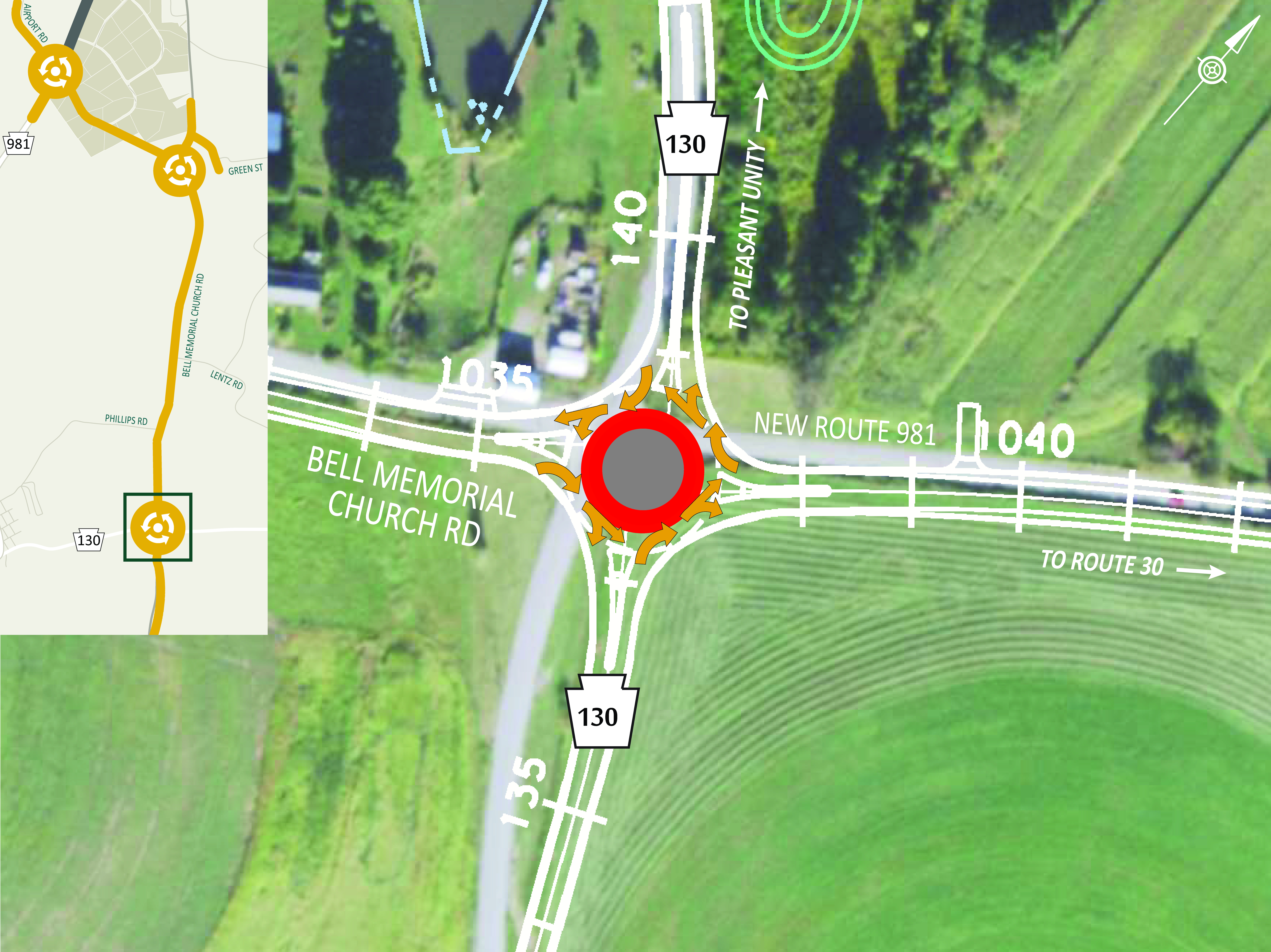 Route 130 roundabout Route 130 roundabout
