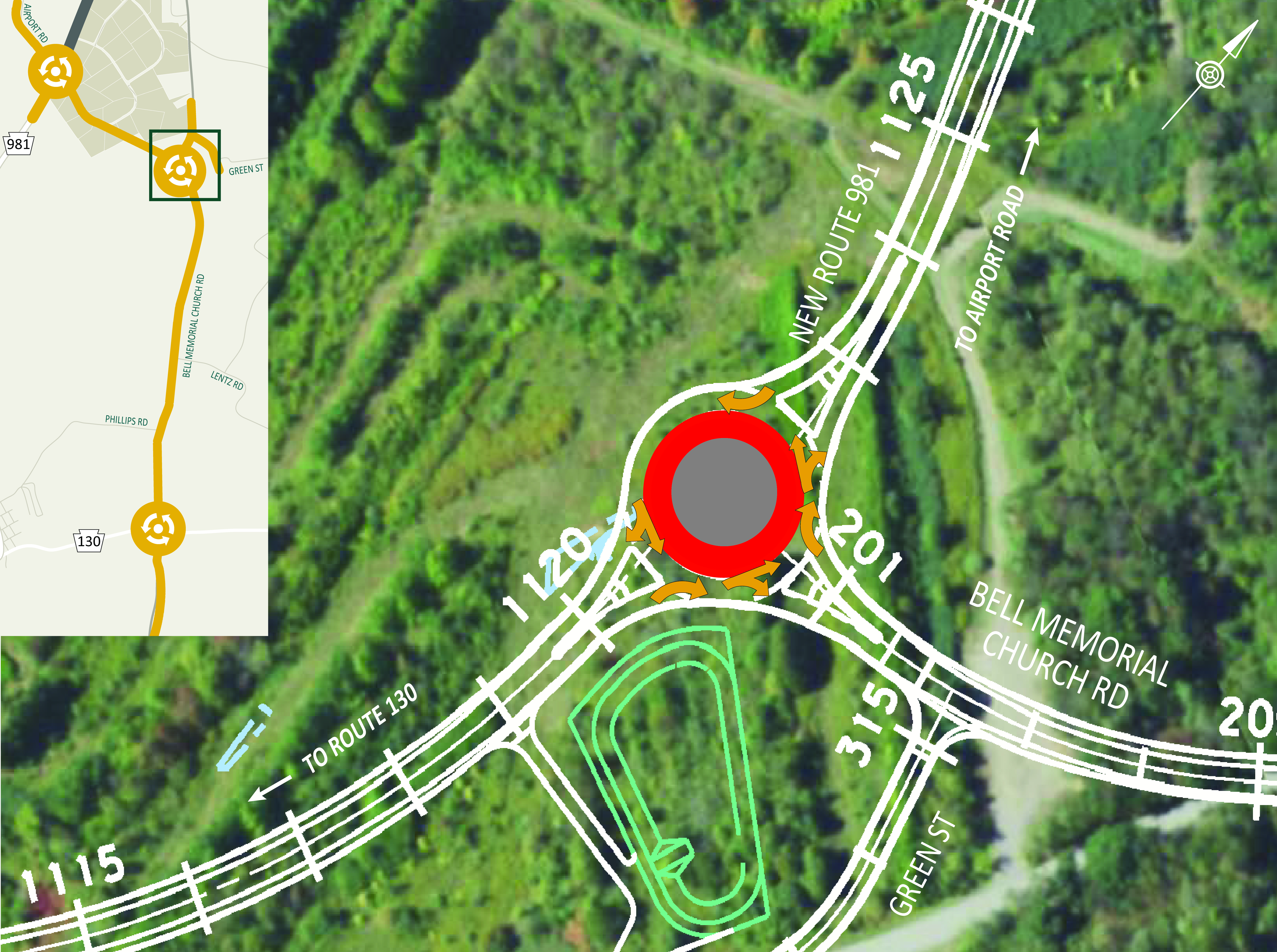 Bell Memorial Church Road roundabout Bell Memorial Church Road roundabout